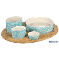 Esmeyer Servier-/Snack-Set KORFU türkis Steingut KORFU - türkis - Esmeyer