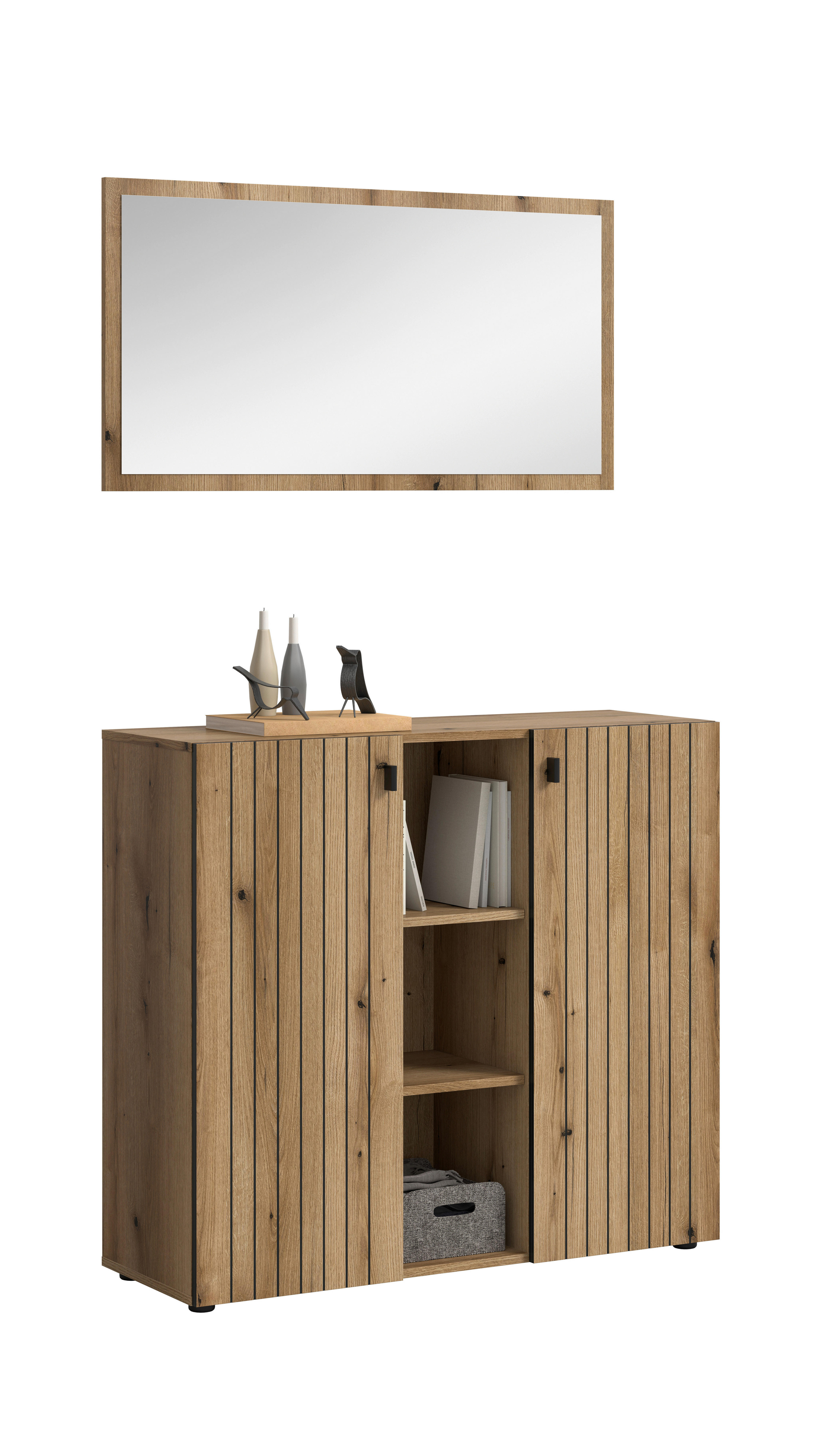 Garderobenset STATION Evoke Oak Nachbildung B/H/T: ca. 106x192x37 cm STATION - (106,00/192,00/37,00cm) - xonox.home