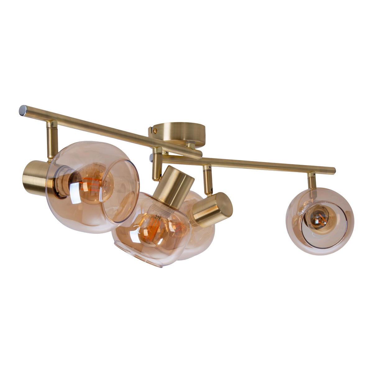 Näve Leuchten Spot gold Glas Metall B/H/T: ca. 80x20x10 cm E14 4 Brennstellen LIBBY - gold (80,00/20,00/10,00cm) - Näve Leuchten