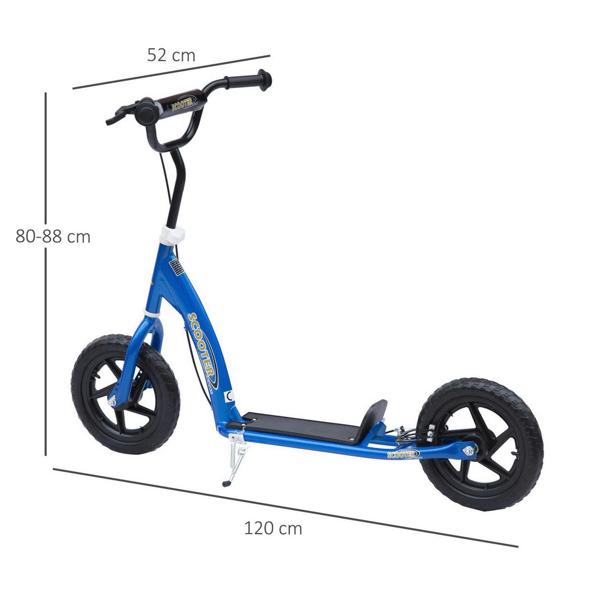 HOMCOM Kinderroller blau Kinderroller - blau (120,00/52,00/88,00cm) - HOMCOM
