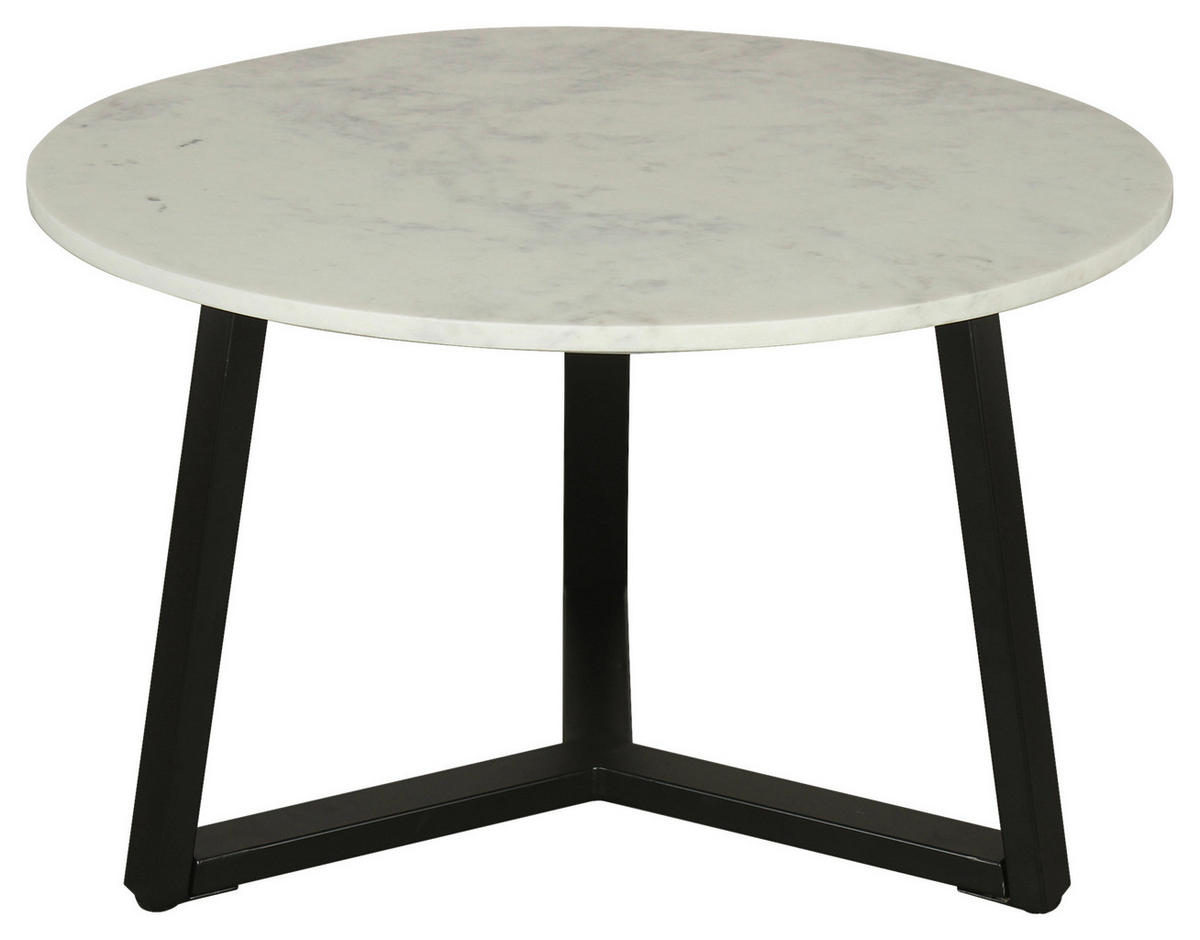 Couchtisch CROSS schwarz weiß H/D: ca. 46x75 cm CROSS - weiß/schwarz (75,00/46,00cm) - byLIVING