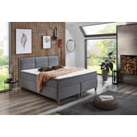 Boxspringbett Kenora grau Liegefläche B/L: ca. 140x200 cm Kenora - grau (140,00/69,00/213,00cm)