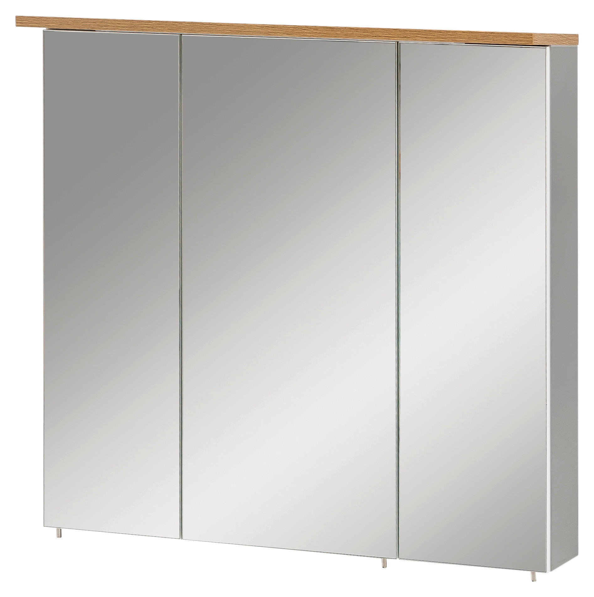 Spiegelschrank Padua grau Eiche Landhaus Nachbildung B/H/T: ca. 70,5x72,3x15,7 cm Padua - Eiche/grau (70,50/72,30/15,70cm) - Möbelpartner