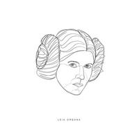 Komar Poster Star Wars Classic Force Faces Leia Star Wars B/L: ca. 50x70 cm Star Wars Classic Force Faces Leia - (50,00/70,00cm) - Komar