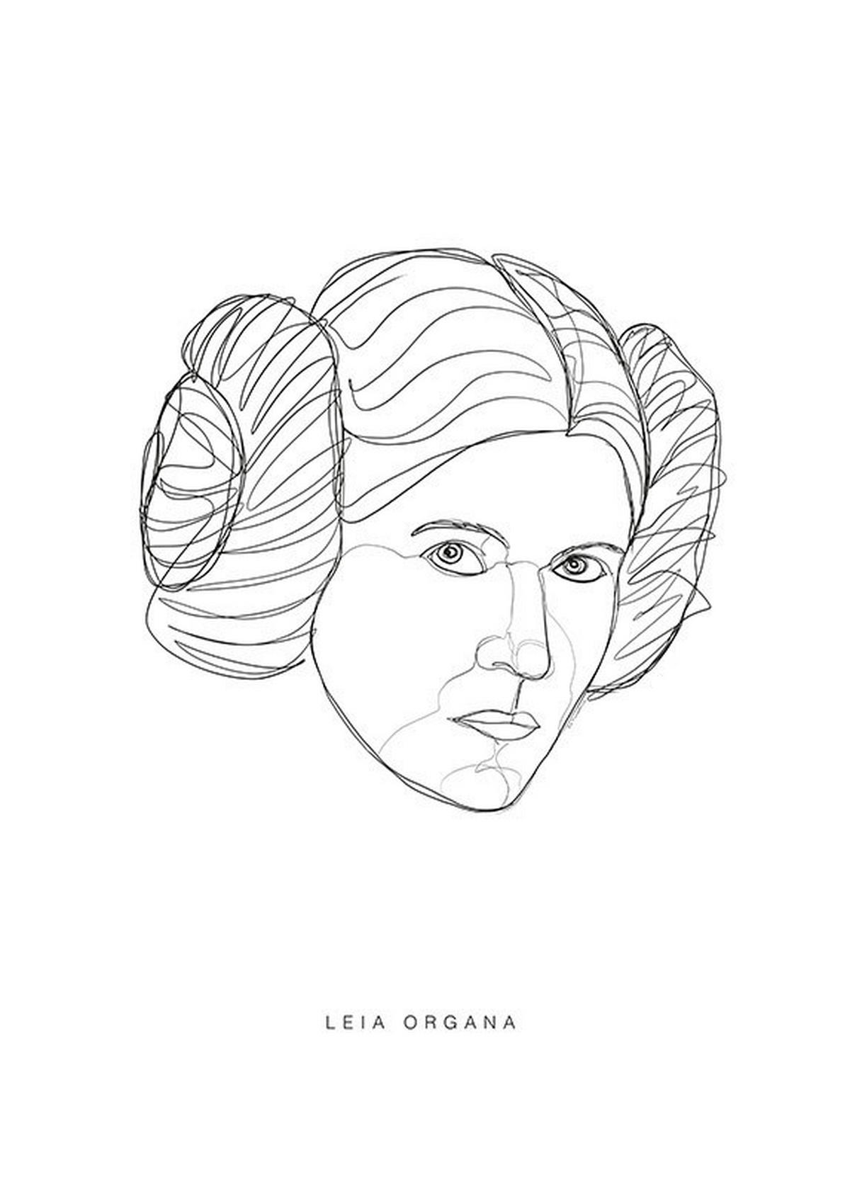 Komar Poster Star Wars Classic Force Faces Leia Star Wars B/L: ca. 50x70 cm Star Wars Classic Force Faces Leia - (50,00/70,00cm) - Komar