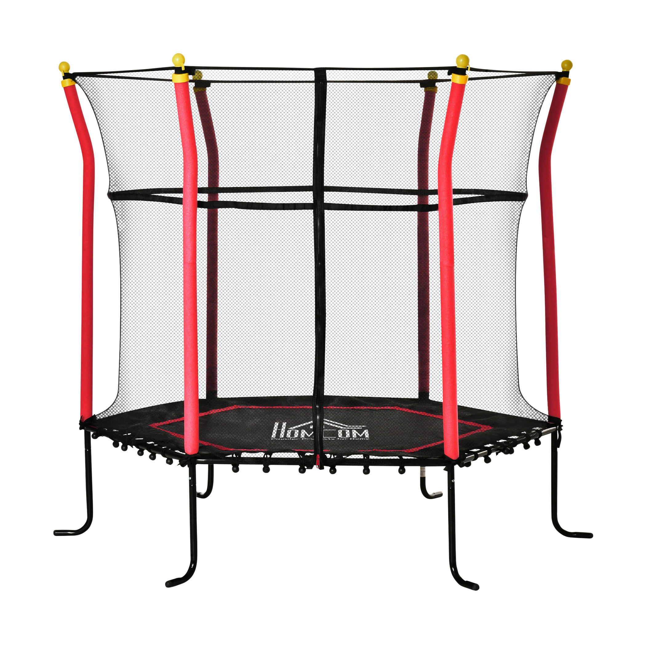 HOMCOM Trampolin rot B/H/L: ca. 160x160x163,5 cm günstig online kaufen