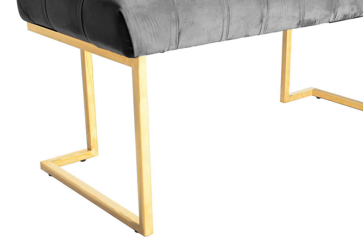 Sitzbank Rare 201 grau B/H/T: ca. 47x48x100 cm Rare 201 - gold/grau (47,00/48,00/100,00cm) - 360 Living