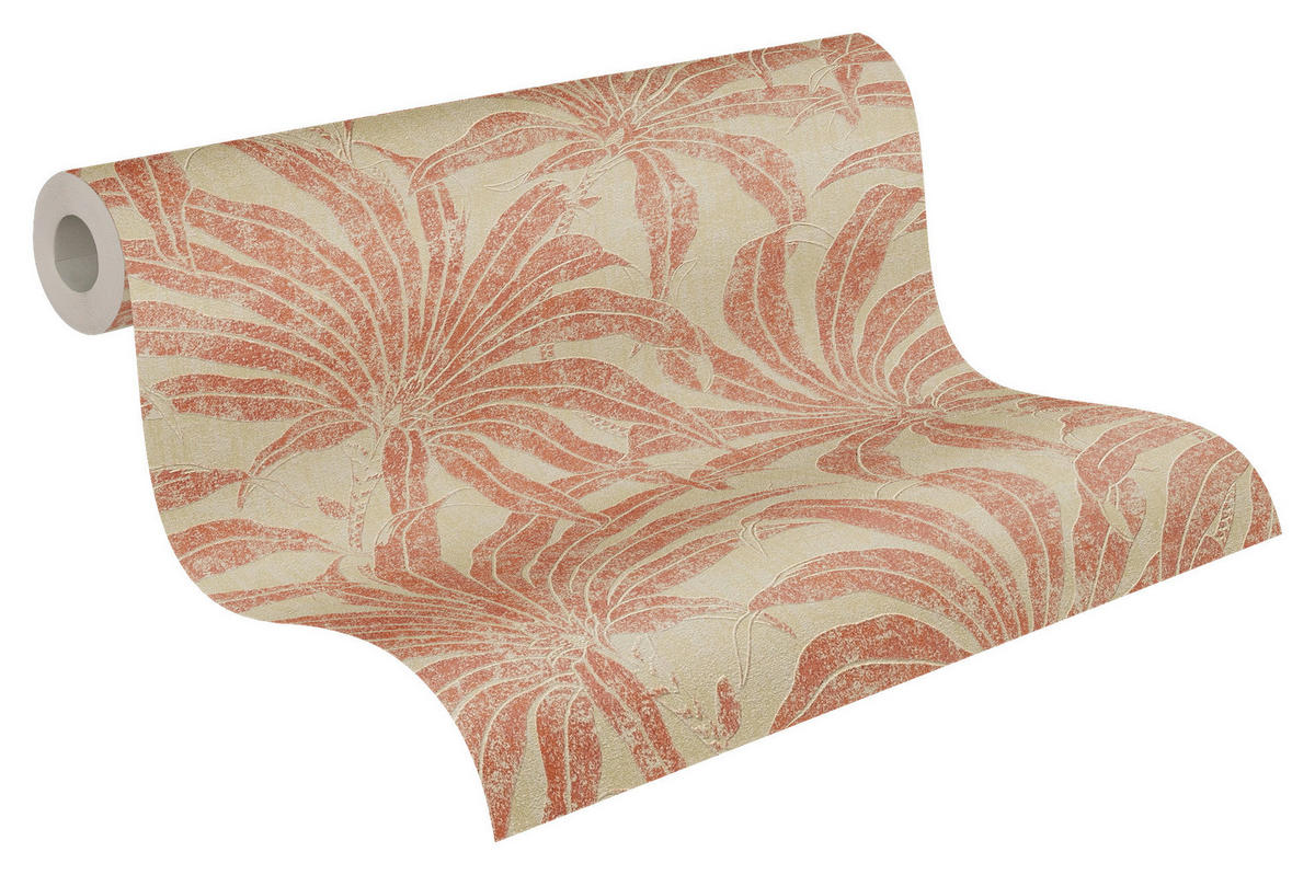 A.S.Creation Vliestapete rot orange beige B/H/D: ca. 53x1005x9,6 cm Vliestapete - beige/orange (9,60/1005,00cm) - A.S.Creation