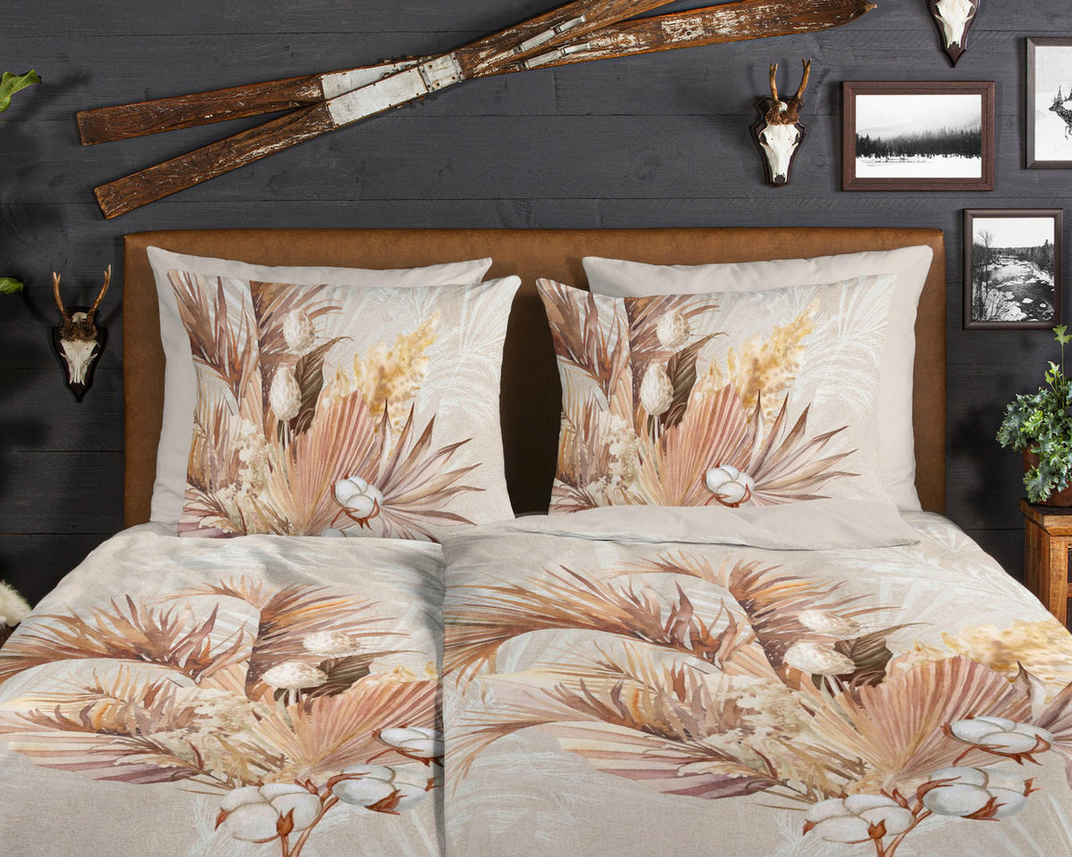 Bettwäsche Gia sand Baumwolle B/L: ca. 155x220 cm Gia - sand (155,00/220,00cm) - Good Morning