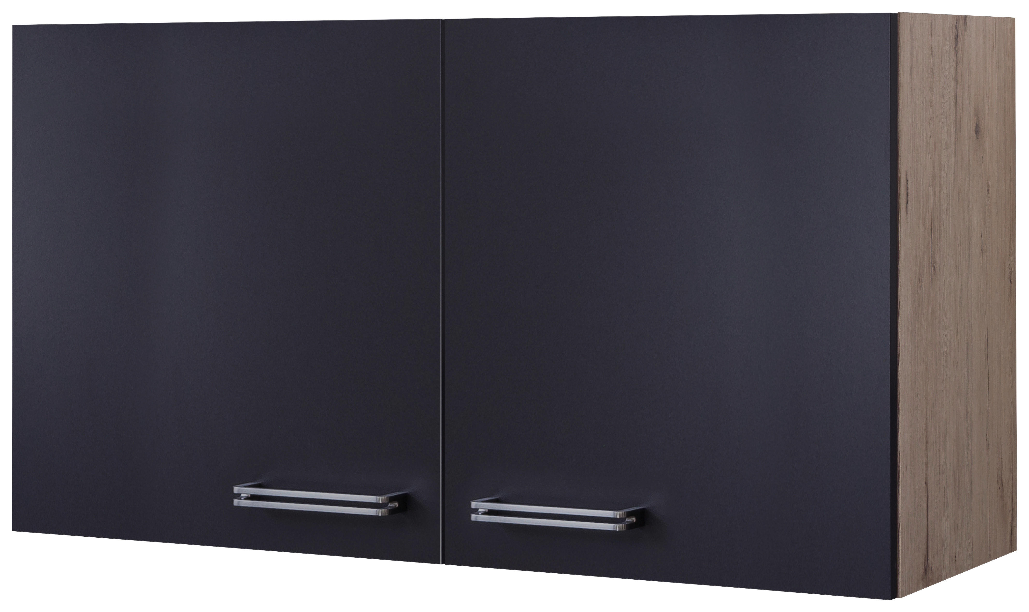 Hängeschrank Elva anthrazit strukturiert B/H/T: ca. 100x54,8x32 cm Elva - Eiche/anthrazit (100,00/54,80/32,00cm) - Flex-Well