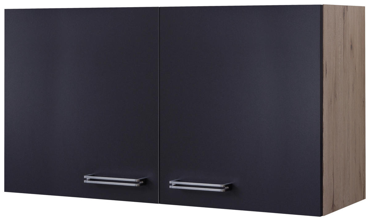 Hängeschrank Elva anthrazit strukturiert B/H/T: ca. 100x54,8x32 cm Elva - Eiche/anthrazit (100,00/54,80/32,00cm) - Flex-Well