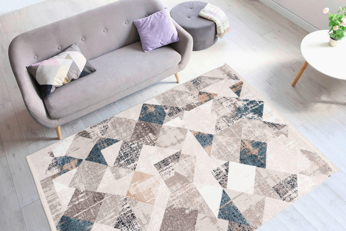 360Living Teppich Akropolis grau B/L: ca. 80x150 cm Akropolis - rosa/grau (80,00/150,00cm) - 360Living