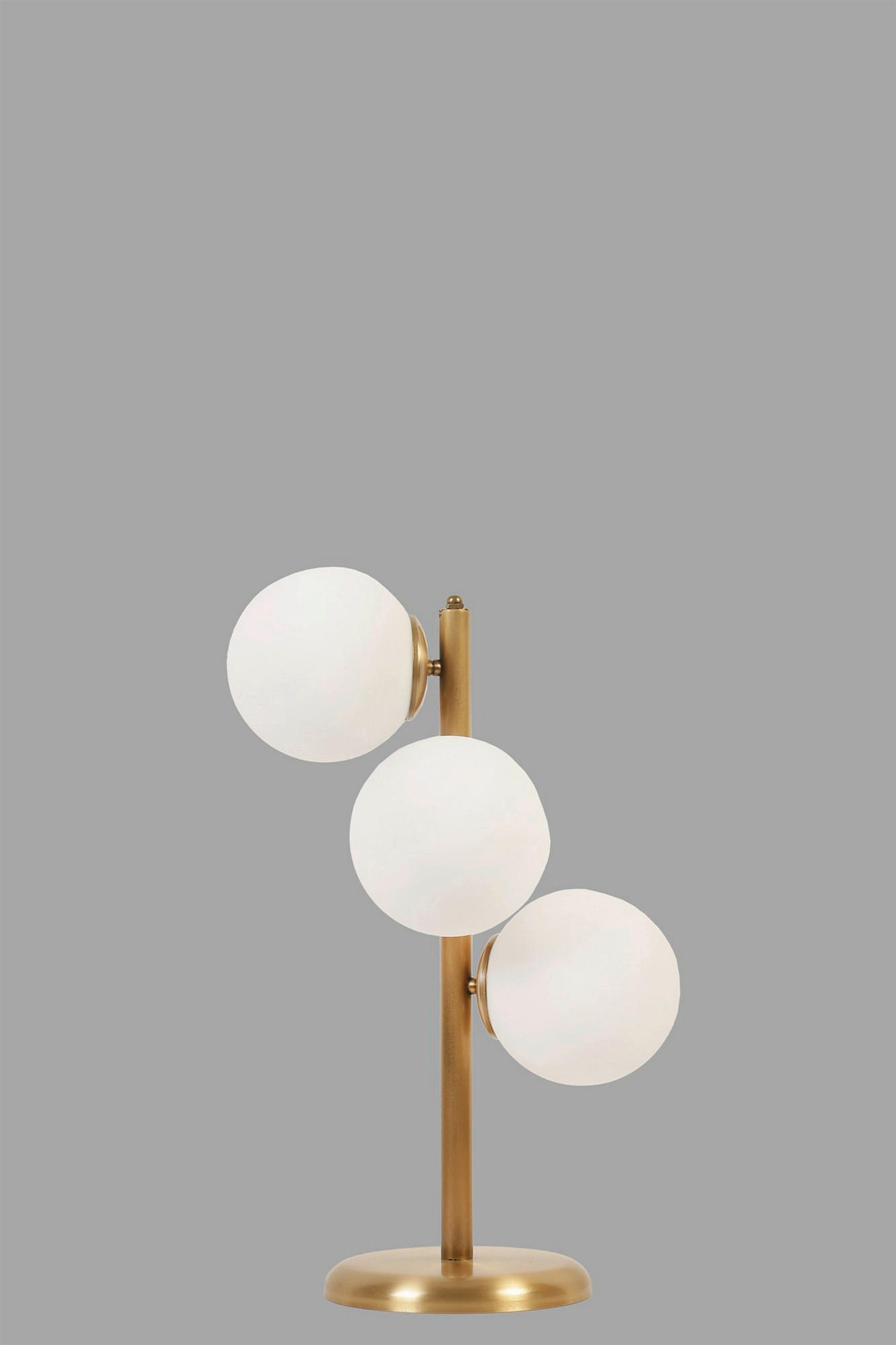 Thumbnail - Opviq Tischleuchte weiß Glas Metall B/H/L: ca. 20x55x20 cm E27 3 Brennstellen