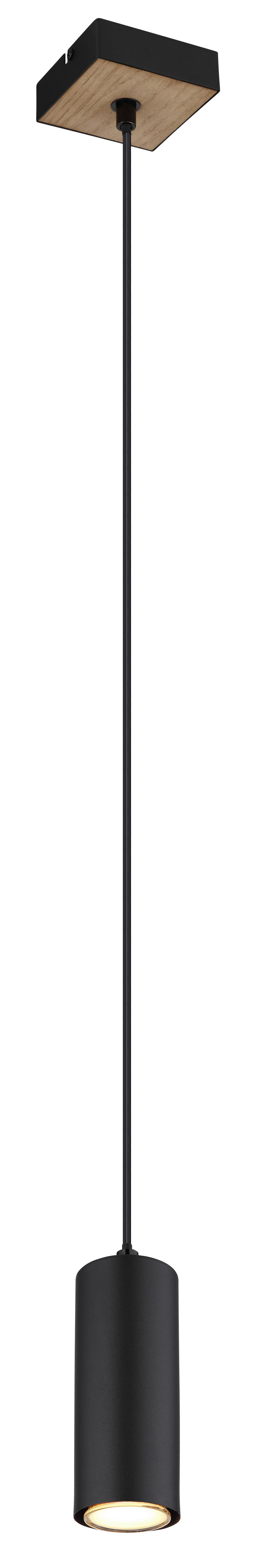 GLOBO Pendelleuchte schwarz Metall B/H/T: ca. 9x120x9 cm GU10 1 Brennstellen ROBBY - schwarz (9,00/120,00/9,00cm) - GLOBO
