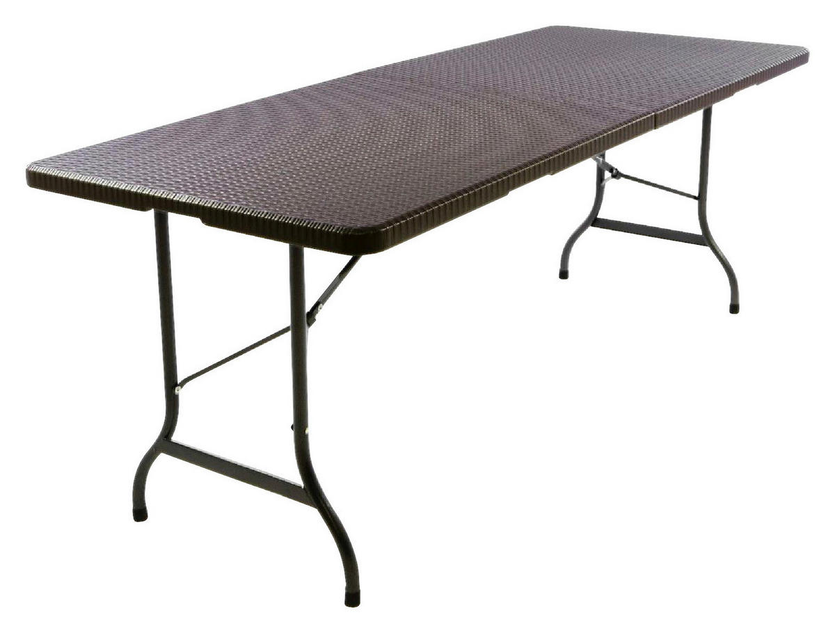 VCM Gartentisch braun Metall B/H/L: ca. 70x75x180 cm Gartentisch - braun (180,00/70,00/75,00cm) - VCM