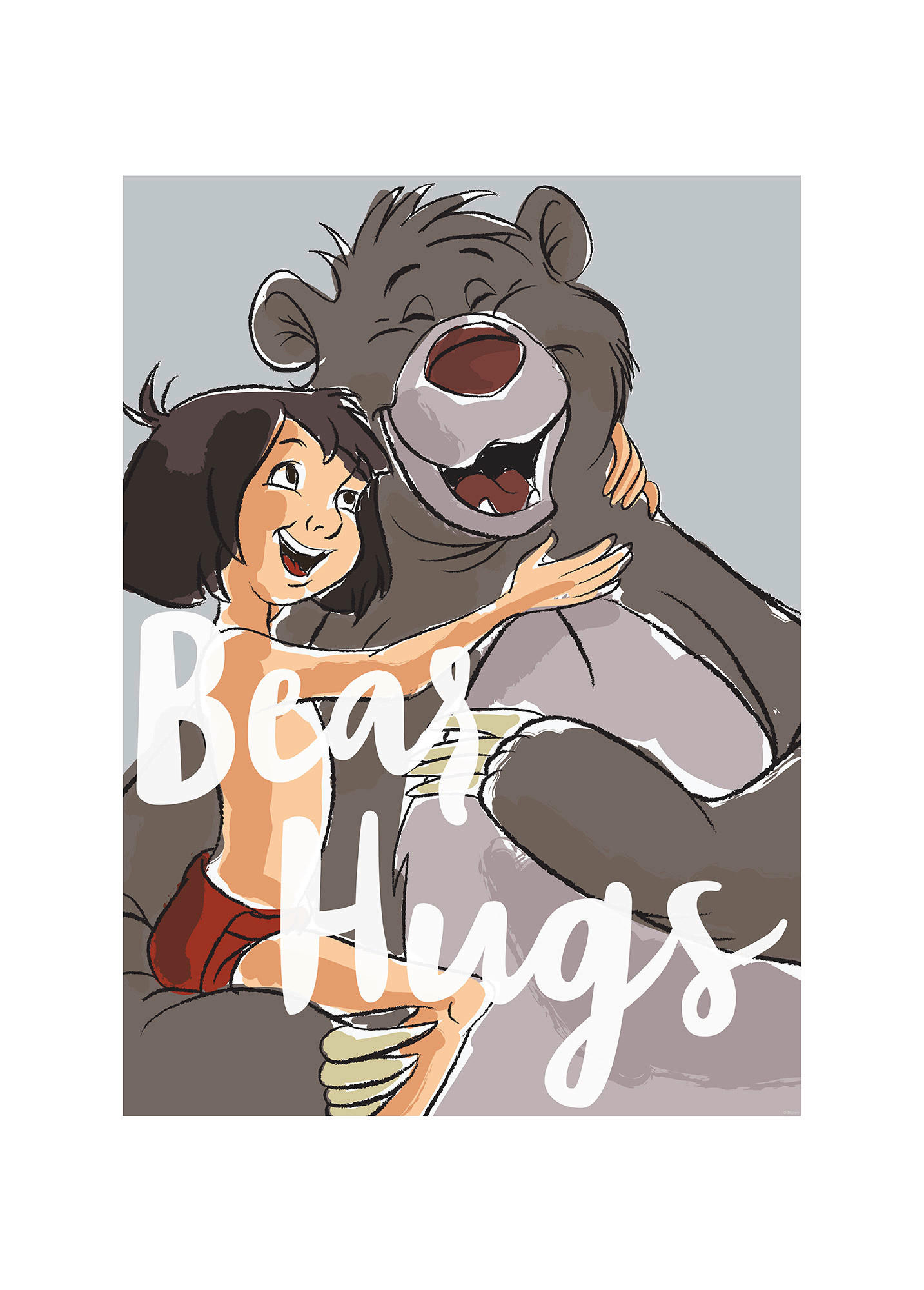 Komar Poster Bear Hug Disney B/L: ca. 50x70 cm Bear Hug - (50,00/70,00cm) - Komar