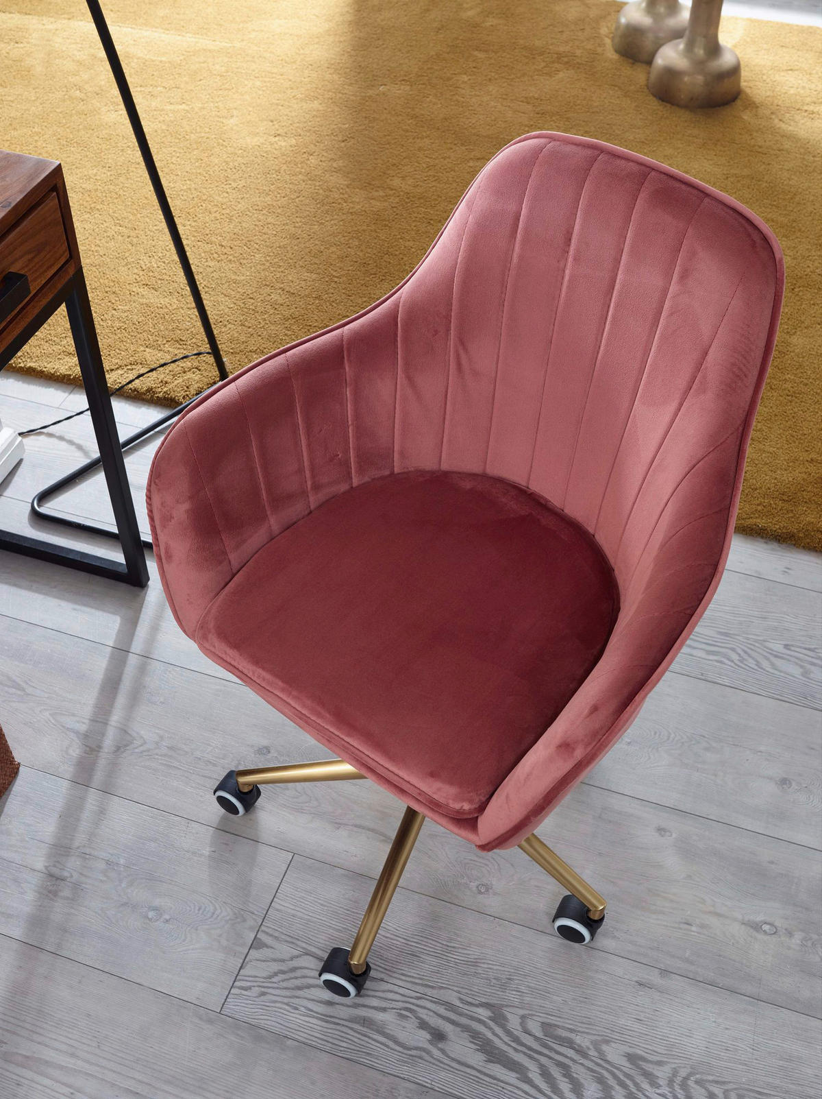 Drehstuhl rosa Bürostuhl - rosa (52,00/105,00/54,00cm) - Amstyle