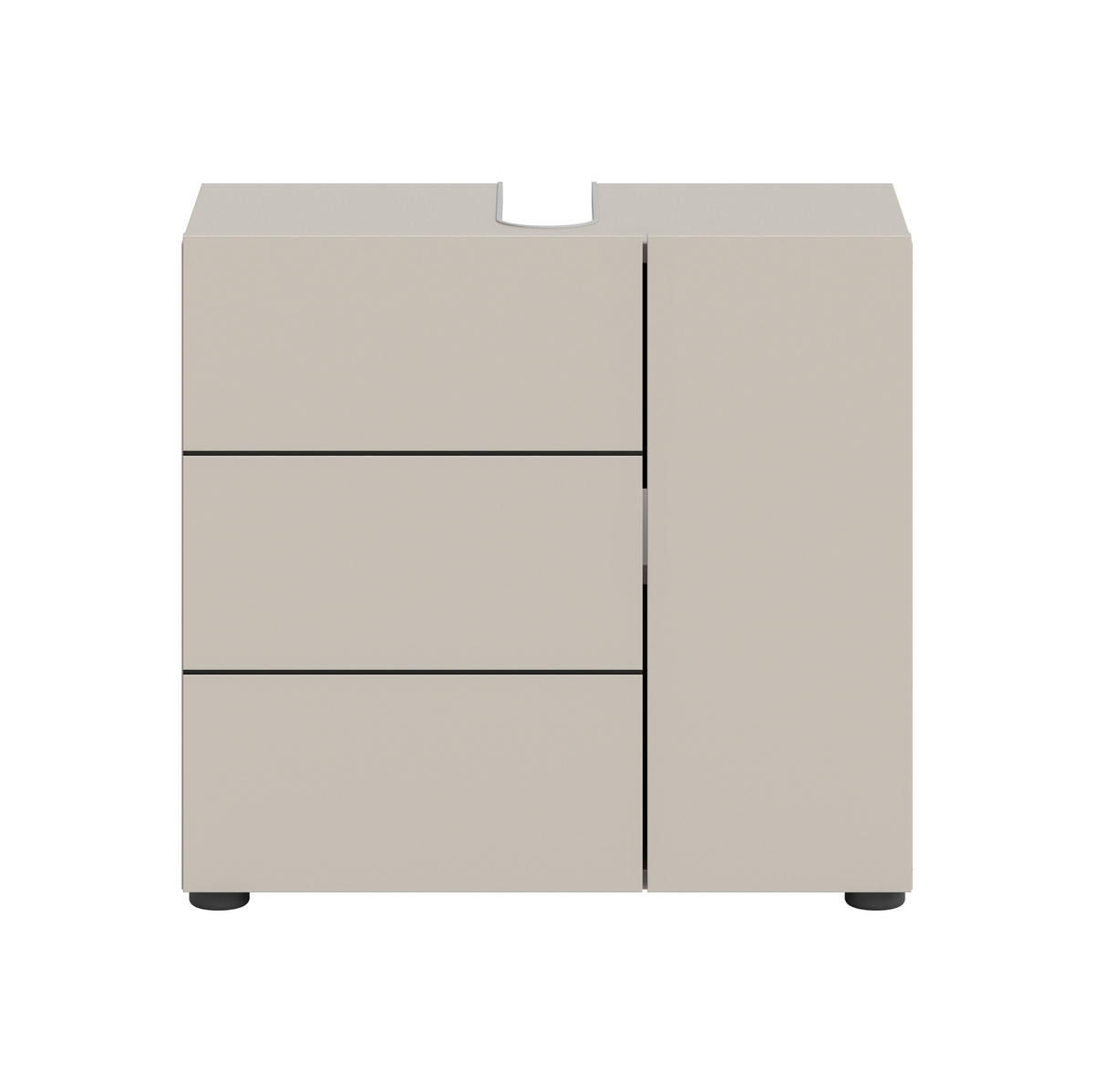 Waschbeckenunterschrank VIRA Cashmere schwarz B/H/T: ca. 60x57x34 cm VIRA - schwarz/Cashmere (60,00/57,00/34,00cm) - xonox.home