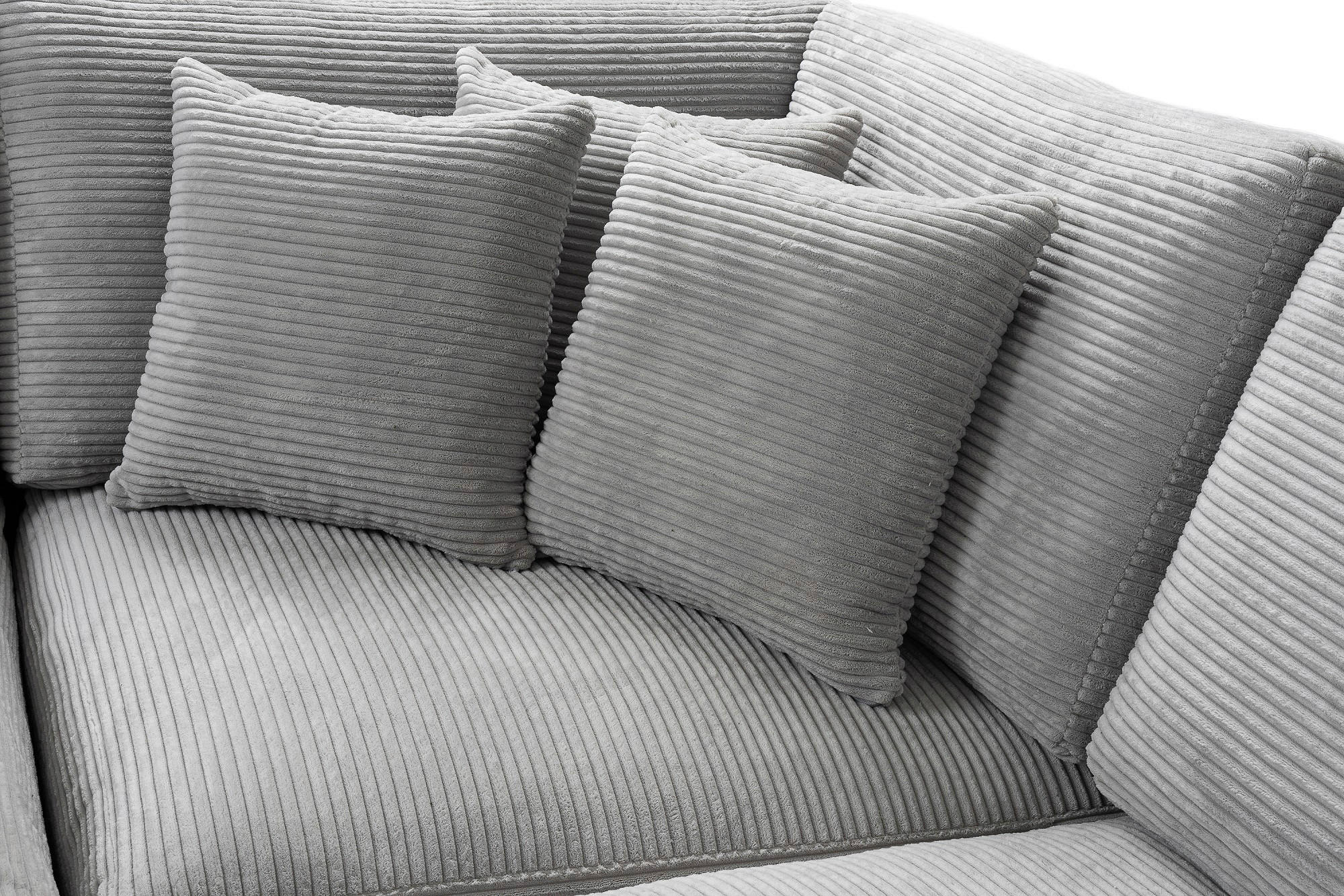 Wohnlandschaft Eden U grau Microfaser B/H/T: ca. 386x85x227 cm Eden U - schwarz/grau (386,00/85,00/227,00cm)