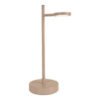 Näve Leuchten LED-Tischleuchte beige Metall B/H/T: ca. 22,6x45x16 cm LUPA - beige (22,60/45,00/16,00cm) - Näve Leuchten