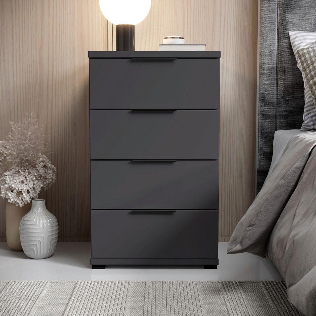 Thumbnail - Nachtkonsole Salermo Graphit B/H/T: ca. 46x79x42 cm