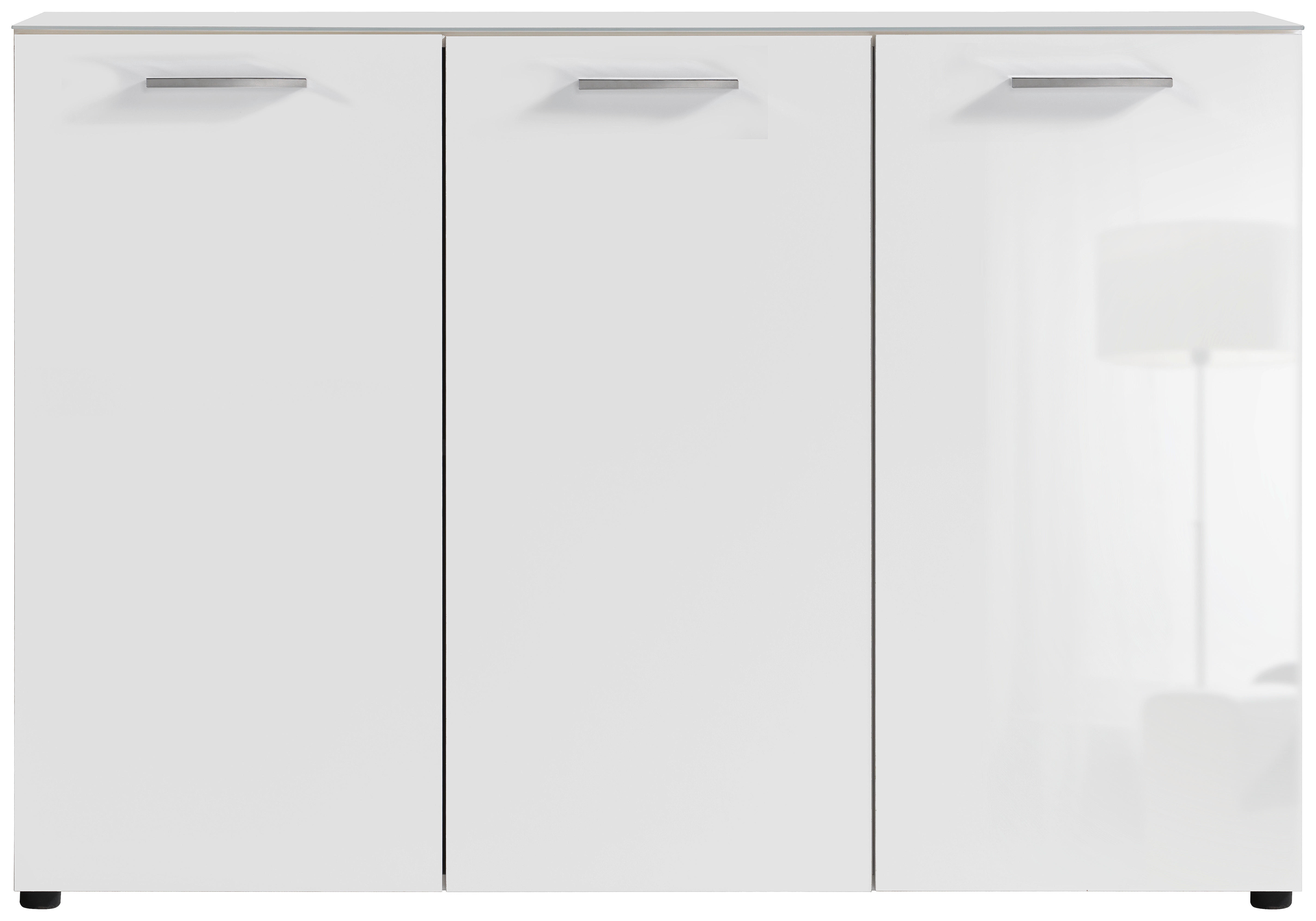 Kommode Rio weiß weiß glänzend B/H/T: ca. 120x83x35 cm Rio - weiß (120,00/83,00/35,00cm)