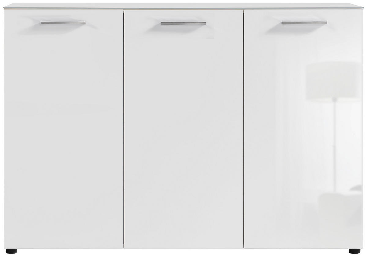Kommode Rio weiß weiß glänzend B/H/T: ca. 120x83x35 cm Rio - weiß (120,00/83,00/35,00cm)