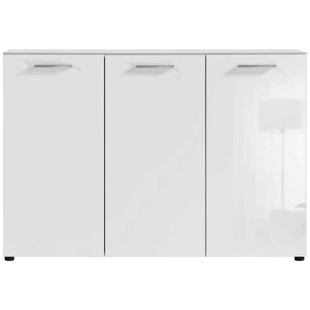 Thumbnail - Kommode Rio weiß weiß glänzend B/H/T: ca. 120x83x35 cm