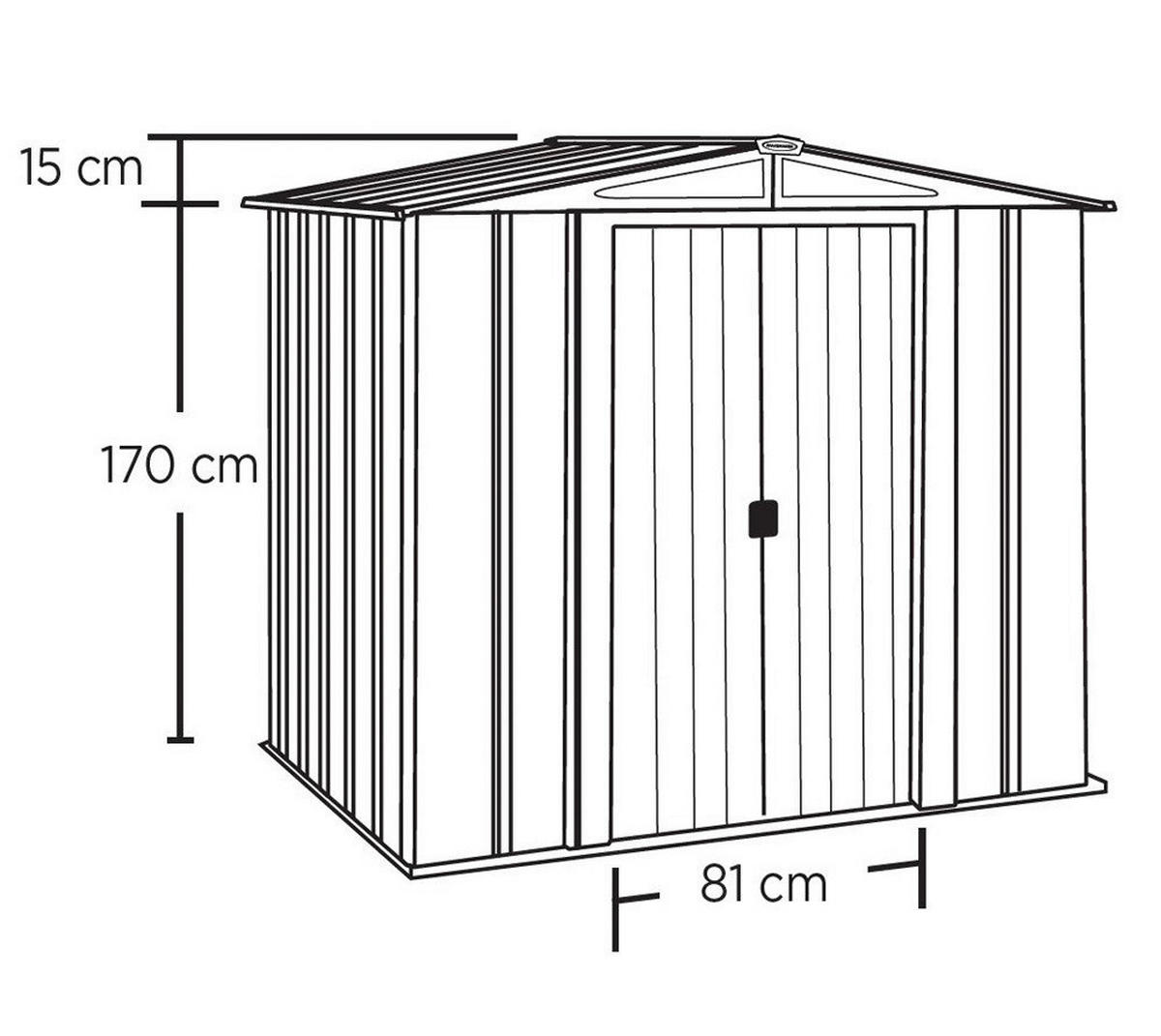 Spacemaker Gartenhaus grau B/H/L: ca. 194x190x151 cm Gartenhaus - grau (151,00/194,00/190,00cm) - Spacemaker