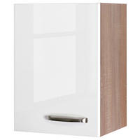 Hängeschrank Valero weiß Hochglanz B/H/T: ca. 40x54,8x32 cm Valero - Eiche/weiß (40,00/54,80/32,00cm) - Flex-Well