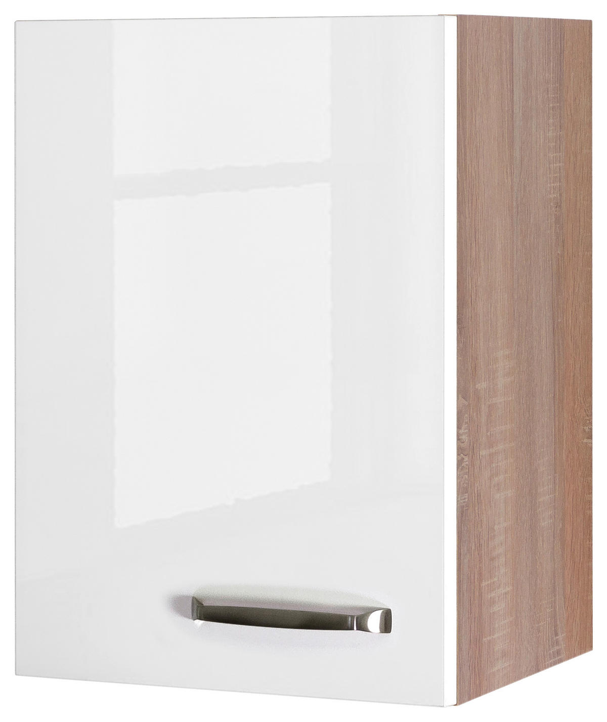 Hängeschrank Valero weiß Hochglanz B/H/T: ca. 40x54,8x32 cm Valero - Eiche/weiß (40,00/54,80/32,00cm) - Flex-Well
