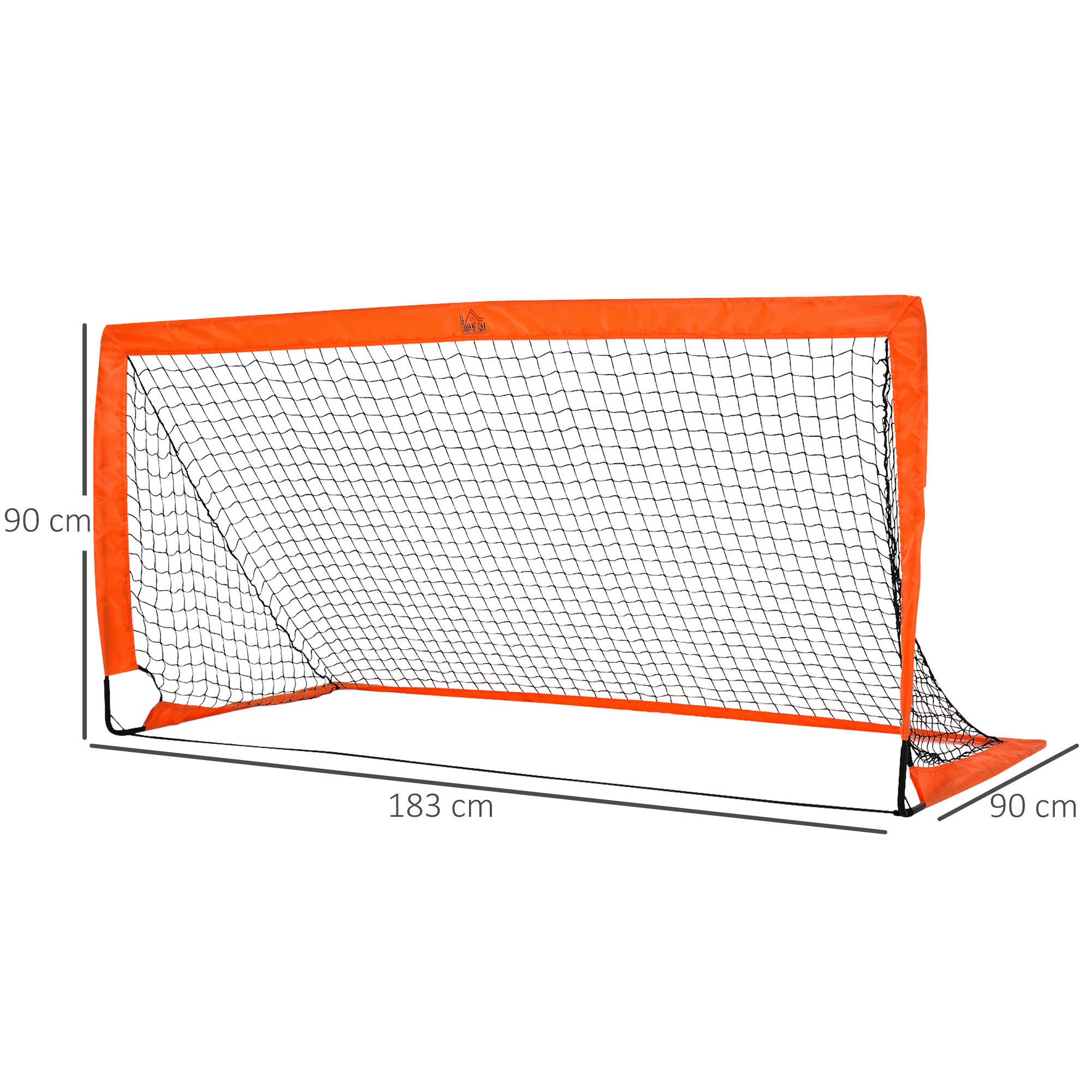 HOMCOM Fußballtor orange Metall B/H/L: ca. 90x90x183 cm Fußballtor - orange (183,00/90,00/90,00cm) - HOMCOM