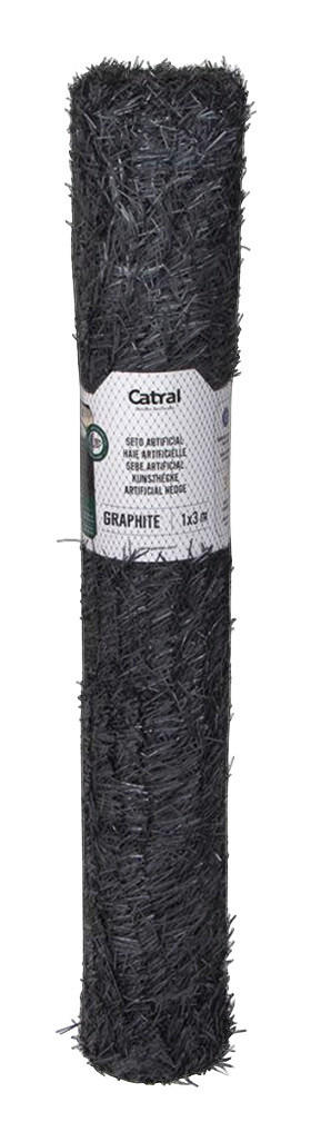 NORTENE Kunsthecke anthrazit PVC B/H/L: ca. 300x15x102 cm Kunsthecke - anthrazit (102,00/300,00/15,00cm) - NORTENE