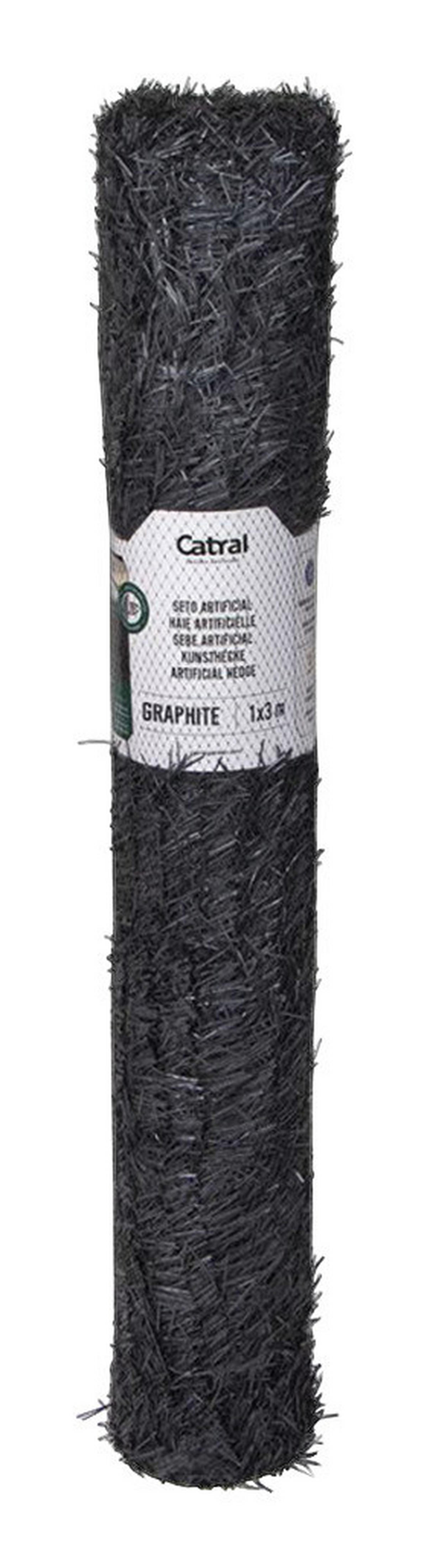 NORTENE Kunsthecke anthrazit PVC B/H/L: ca. 300x15x102 cm Kunsthecke - anthrazit (102,00/300,00/15,00cm) - NORTENE