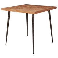 Esstisch natur schwarz pulverbeschichtet B/H/T: ca. 80x72x80 cm Esszimmertisch - natur/schwarz (80,00/72,00/80,00cm) - Wohnling