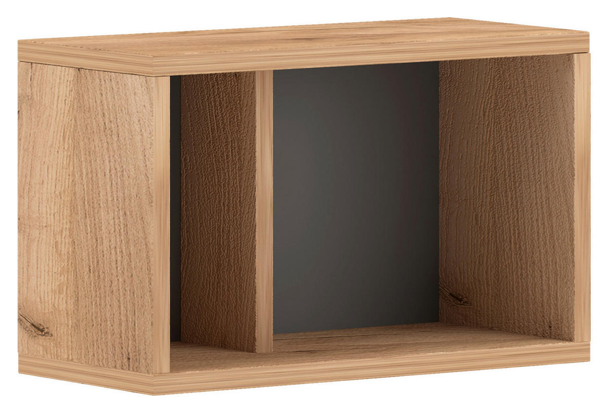 Wohnwand Barcelona Craft Eiche Nachbildung Graphit B/H/T: ca. 40x25x18 cm Barcelona - Craft/Graphit (40,00/25,00/18,00cm) - WIPMEB