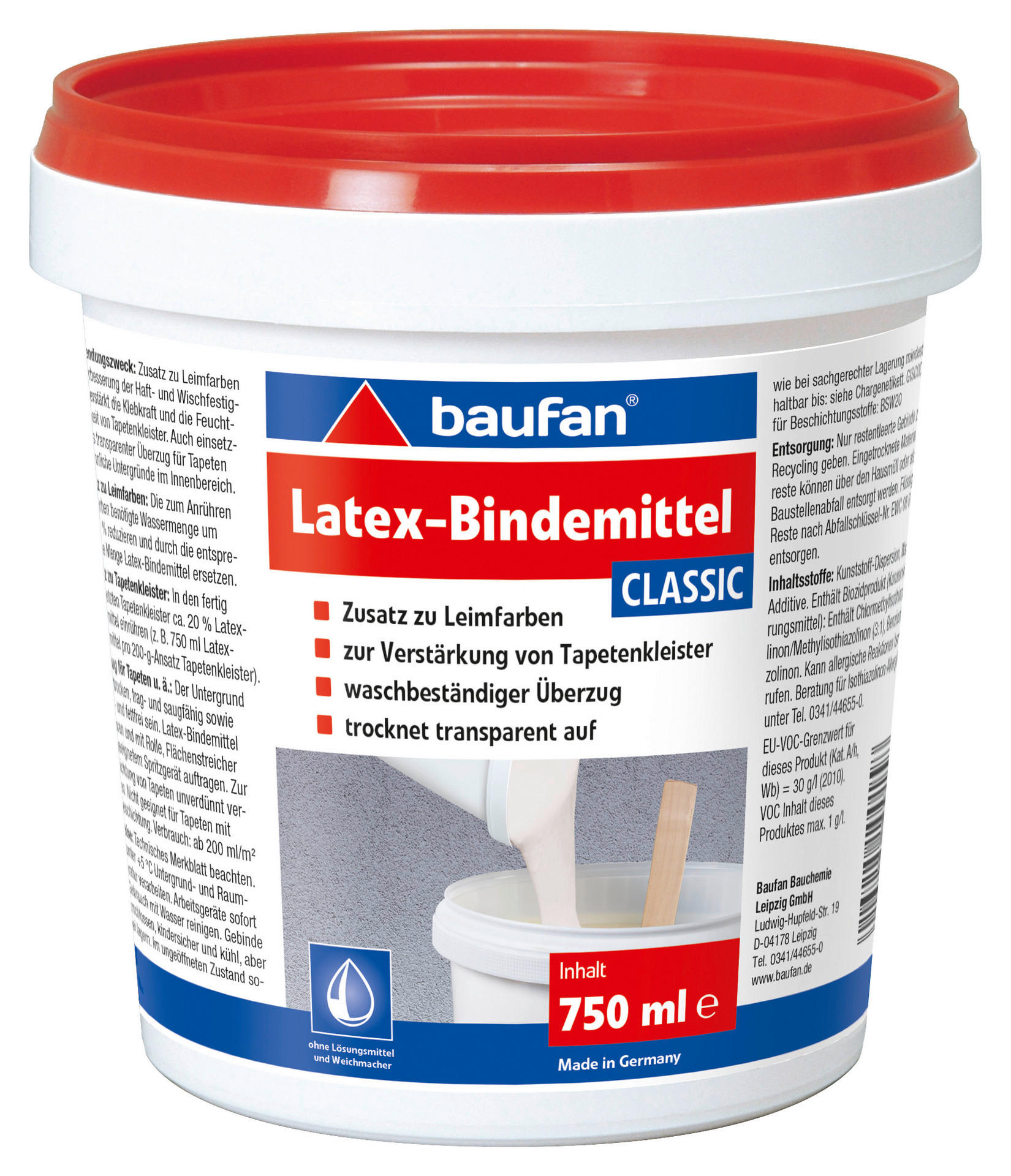 Baufan Latexfarbe Bindemittel farblos ca. 0,75 l Bindemittel - farblos (750ml) - Baufan