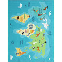 Merinos Teppich Happy Kids blau B/L: ca. 160x220 cm Happy Kids - blau (160,00/220,00cm) - Merinos