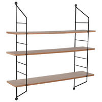 Wandregal Ella schwarz B/H/T: ca. 60x62x15 cm Ella - schwarz (60,00/62,00/15,00cm)