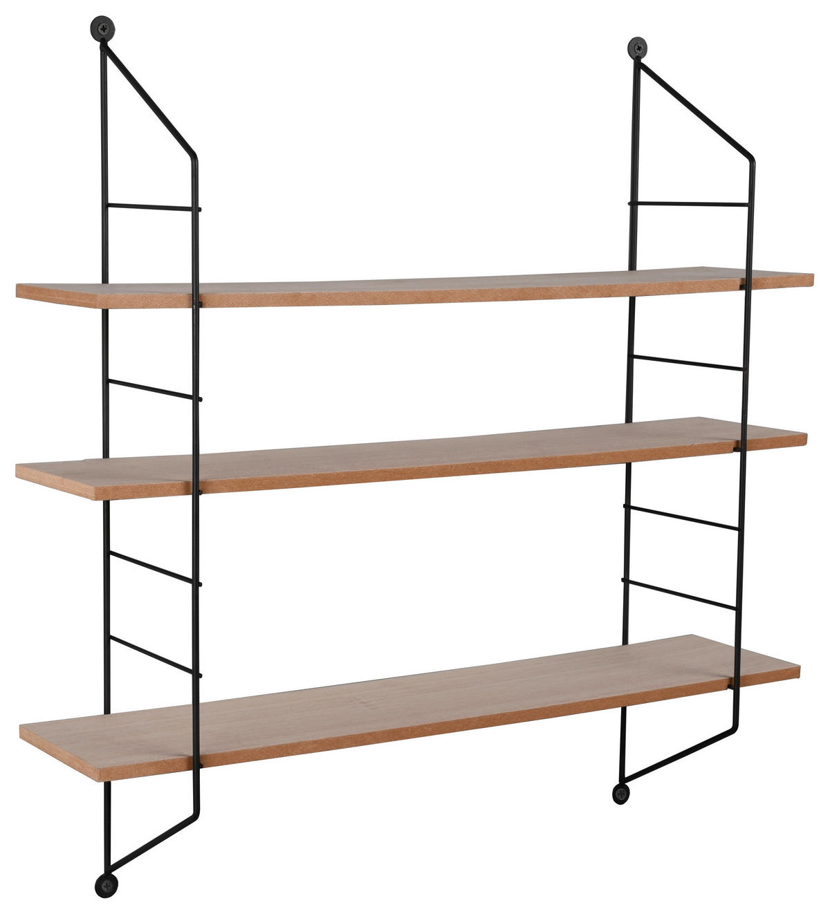 Wandregal Ella schwarz B/H/T: ca. 60x62x15 cm Ella - schwarz (60,00/62,00/15,00cm)