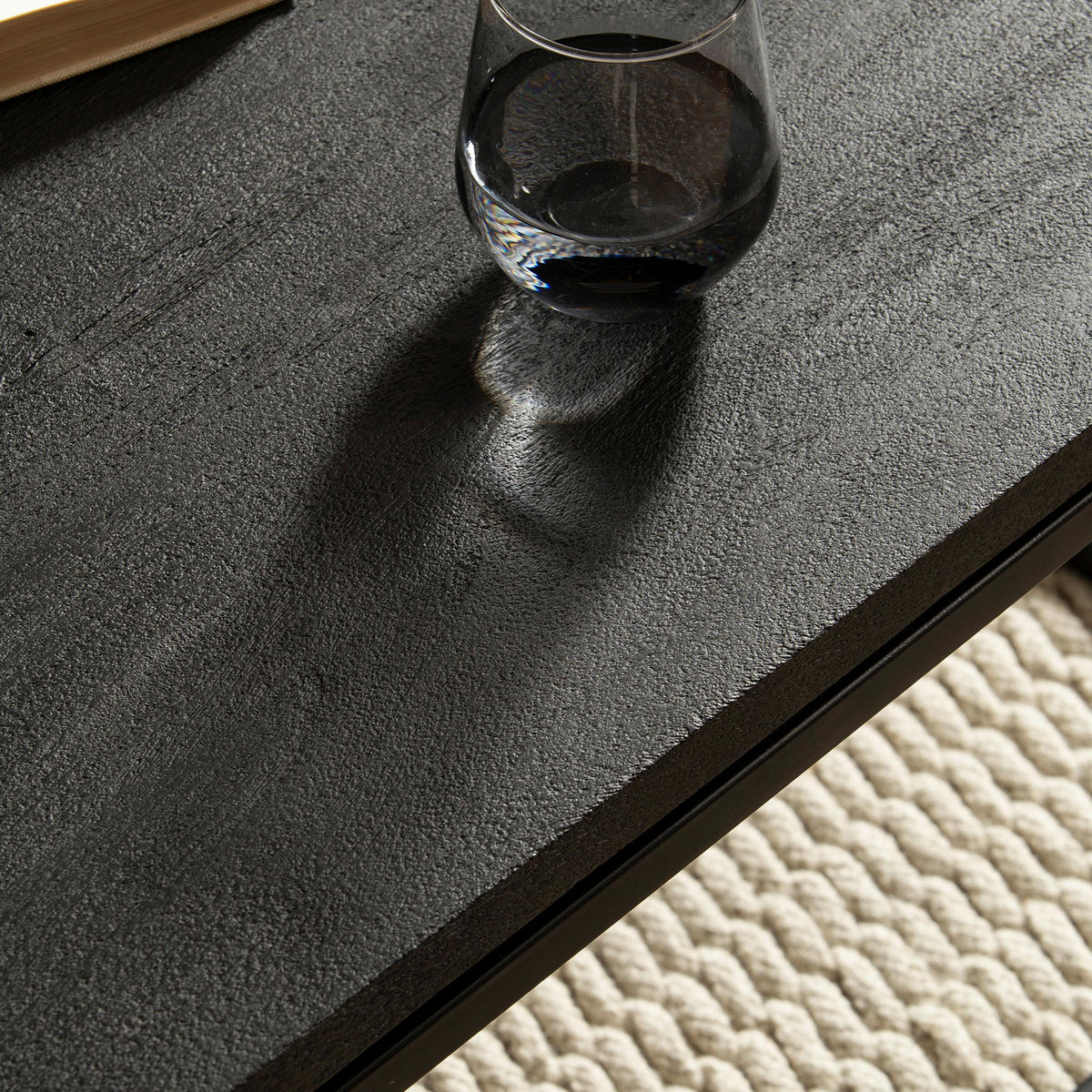 Couchtisch schwarz B/H/T: ca. 120x40x60 cm Couchtisch - schwarz (120,00/40,00/60,00cm) - Wohnling