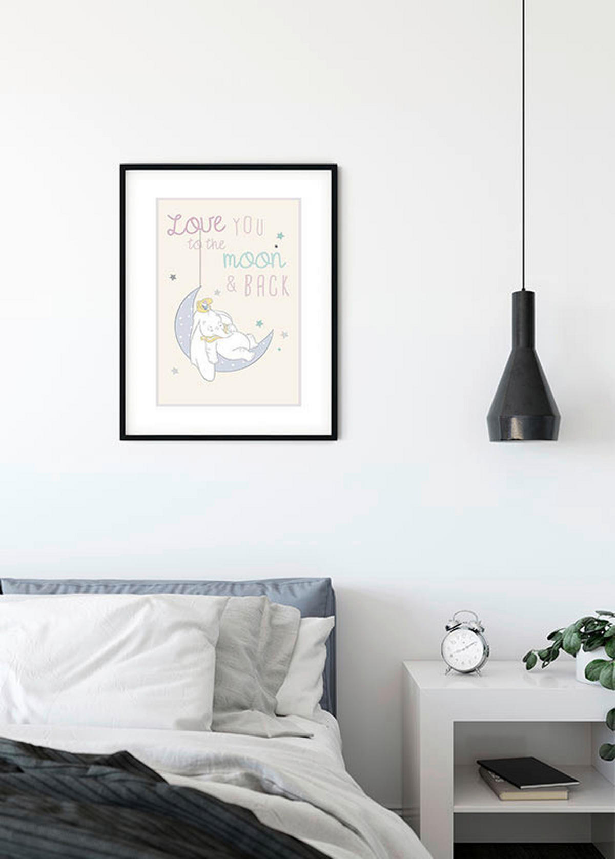 Komar Poster Dumbo Moon Disney B/L: ca. 30x40 cm Dumbo Moon - (30,00/40,00cm) - Komar