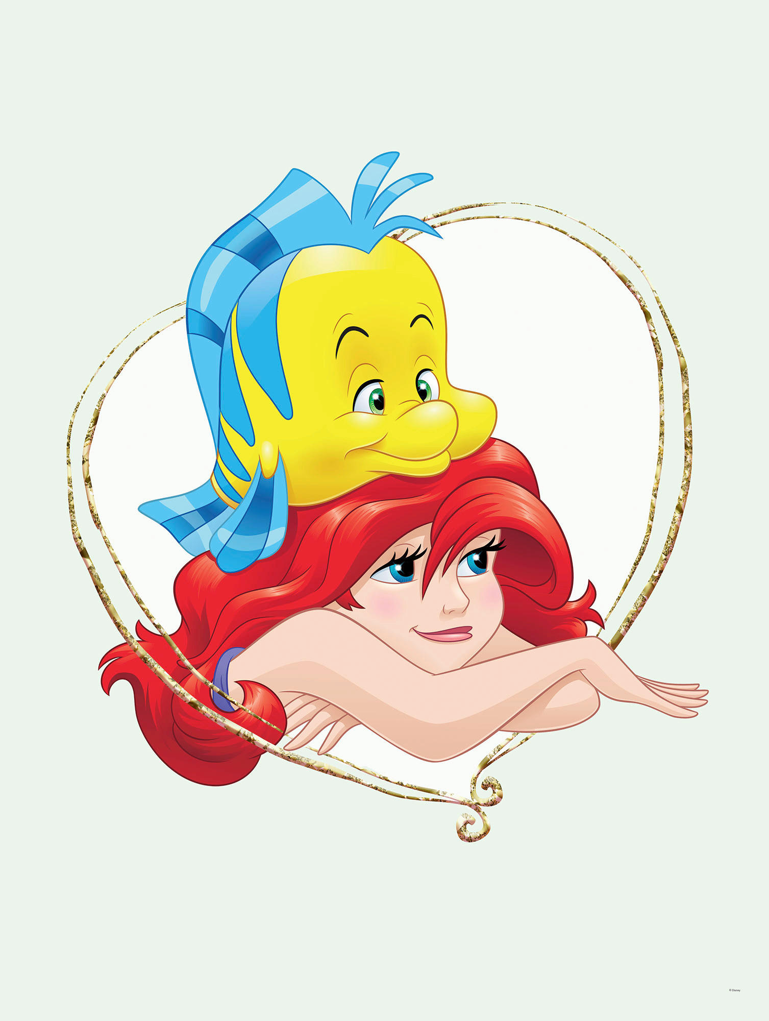 Komar Poster Ariel & Fabius Disney B/L: ca. 30x40 cm Ariel & Fabius - (30,00/40,00cm) - Komar