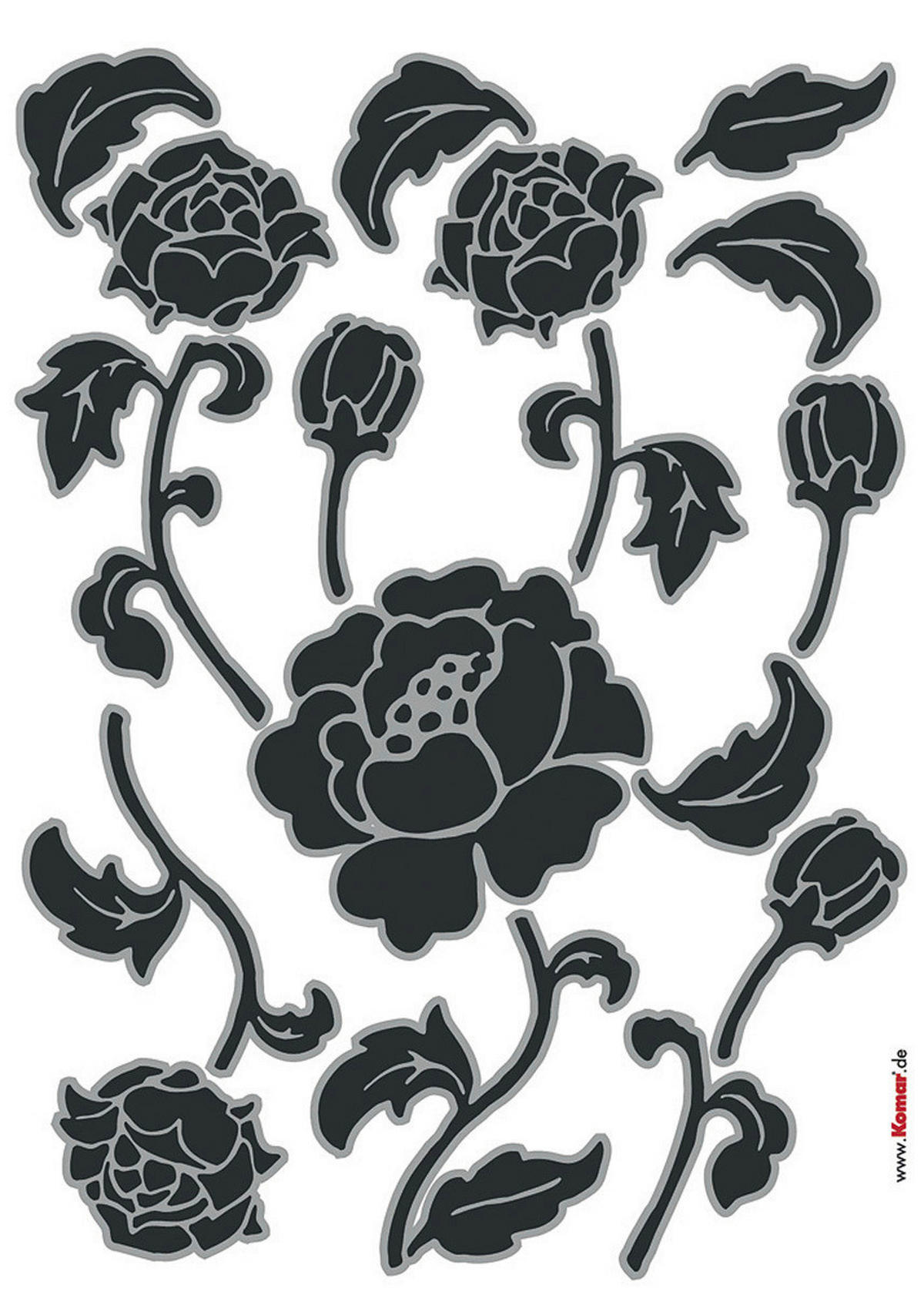 Komar Wandtattoo Tiffany Blumen Tiffany B/L: ca. 50x70 cm Tiffany - (50,00/70,00cm) - Komar