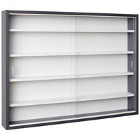 Sammelvitrine Collecty grau weiß B/H/T: ca. 80x9,5x60 cm Collecty - weiß/grau (80,00/9,50/60,00cm) - Inter Link