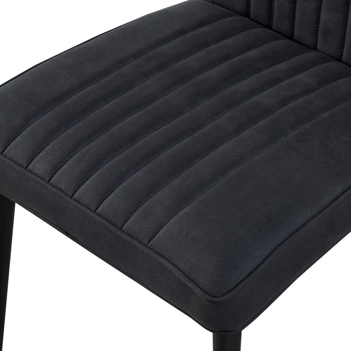 Stuhl Mona anthrazit schwarz Microfaser Metall Mona - schwarz/anthrazit