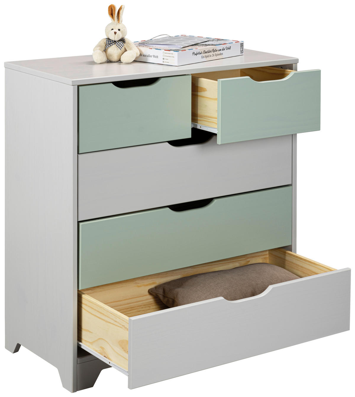 Kommode Prati Kommode salbei lackiert B/H/L: ca. 40,3x92x82 cm Prati Kommode - salbei (82,00/40,30/92,00cm) - Inter Link