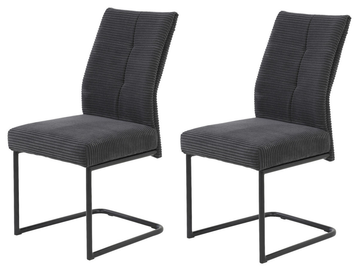 Schwingstuhl Dagmar, 2er-Set anthrazit Metall B/H/T: ca. 50x99x65 cm Dagmar, 2er-Set - anthrazit (50,00/99,00/65,00cm) - Hela