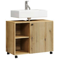 Waschbeckenunterschrank Pure Bliss Eiche Evoke Oak Nachbildung schwarz B/H/T: ca. 80x64x42 cm Pure Bliss - Eiche/schwarz (80,00/64,00/42,00cm)