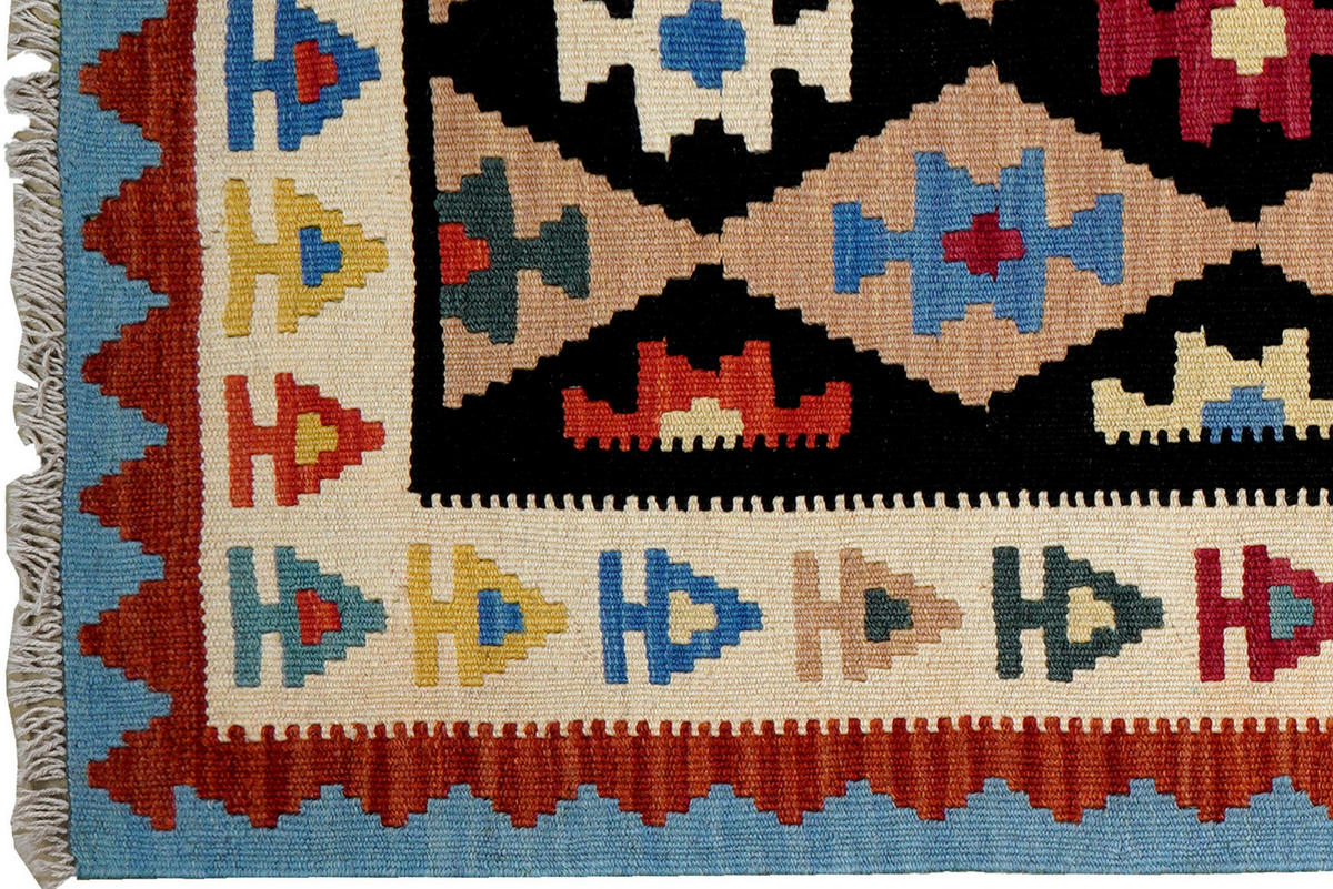 PersaTepp Teppich Kelim Gashgai beige B/H/L: ca. 88x1x295 cm Kelim Gashgai - beige/schwarz (295,00/88,00/1,00cm) - PersaTepp